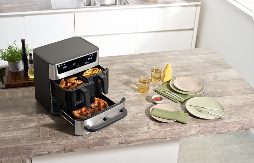 Cuisinart Tri-Zone – Třízónová horkovzdušná fritéza, která připraví i velkou pizzu